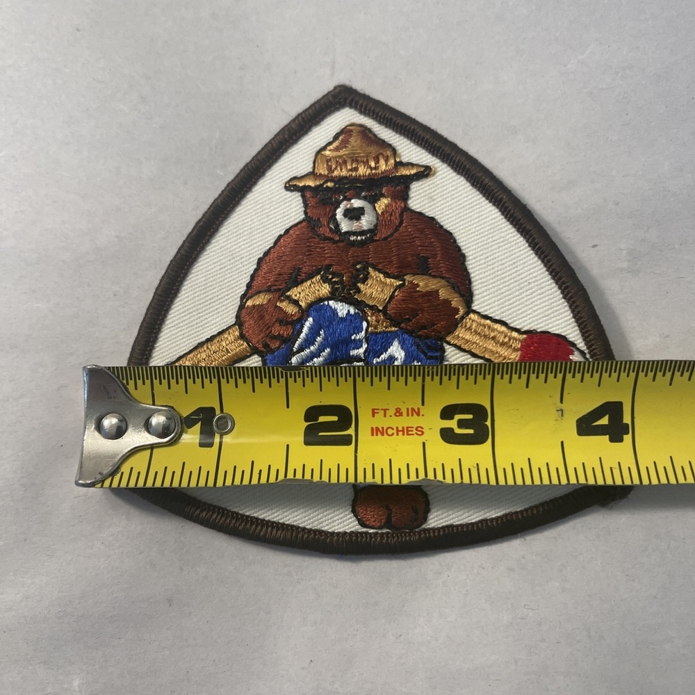 Smokey the Bear Breaking a Match Embroidered Patch Vintage for Jackets or Hats - Picture 5 of 8